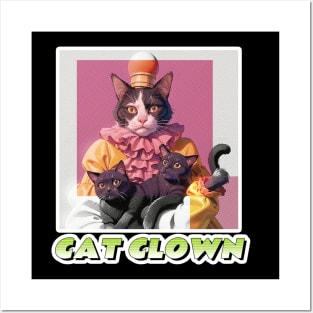 Cat Clown,Cat Joker,Cat Miaw Lover Posters and Art